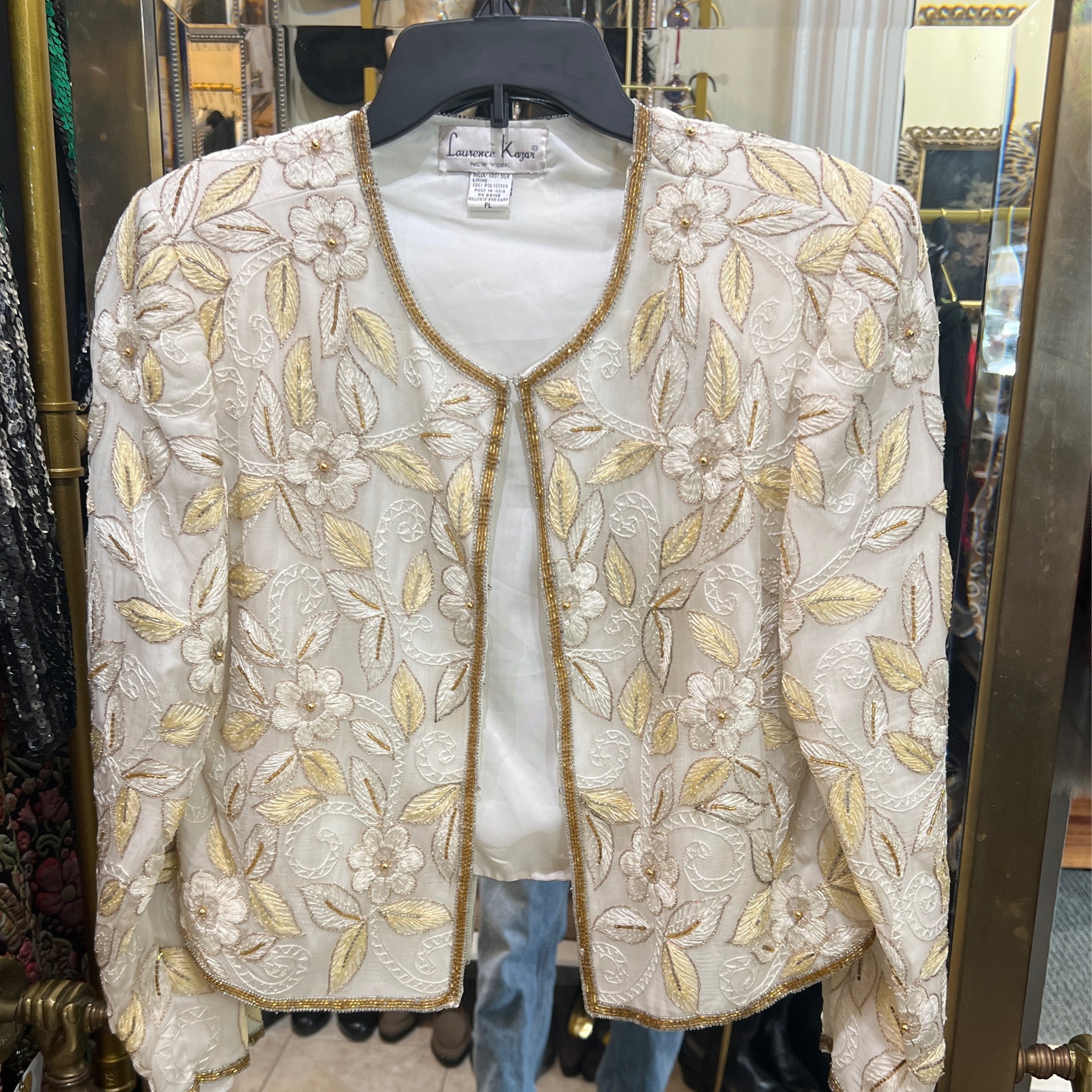 Laurence kazar beaded jacket outlet